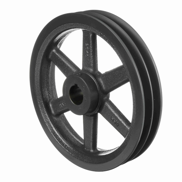2 Groove Cast Iron Fhp - Finished Bore Sheave, 2BK100X 1 3/16